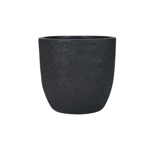 English Elm U_style Mgo Round Planters Set of Three Crackle Stone Texture Patio Garden Pots N711P406670B