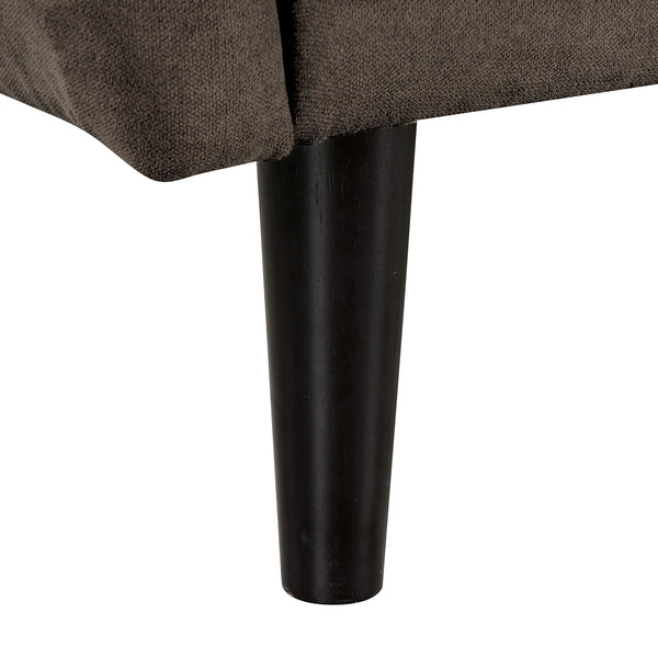 English Elm Contemporary Tufted Futon Sofa with USB Port, Channel Back, Track Arms, Converts to Bed, Sleek Design Brown 45 L x 37 W x 18 H B011P309283