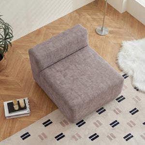 English Elm Cube Velvet Lounge Chair Dense Foam Compact Seat for Bedroom or Studio Apartment W3670P355790