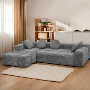 English Elm Modern Chenille Tufted Sleeper Sofa with Usb Port and Storage for Guest Rooms W1183S00009