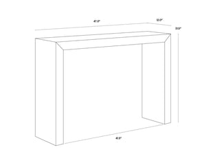 Sunpan ARCH Console Table - Sleek High Gloss White Design for Modern Spaces, Perfect for Entryways & Hallways 89586
