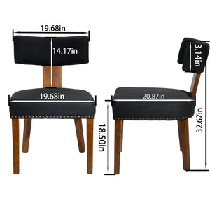 English Elm French Country Barstools Solid Wood Cabriole Legs Upholstered Cushion Set of 2 W1622P411743