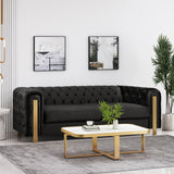 Christopher Knight Home® Keyser Modern Glam Tufted Velvet 3 Seater Sofa