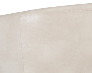 Sunpan TREVISO Swivel Lounge Chair - Contemporary Bravo Cream Faux Leather with Durable Steel Base 105300