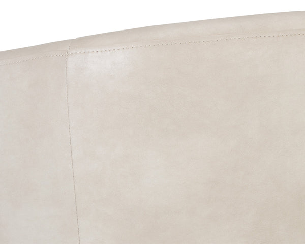 Sunpan Treviso Modern Swivel Lounge Chair with Angular Base - Stylish, Durable, and Easy to Clean Design Bravo Cream