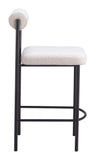 Livorno Counter Stool - Set of 2 Ivory 109811 Zuo Modern