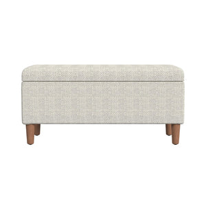 English Elm Zia Chevron Woven Storage Bench with Lift Top Hardwood Frame for Bedroom Entryway B056P416985