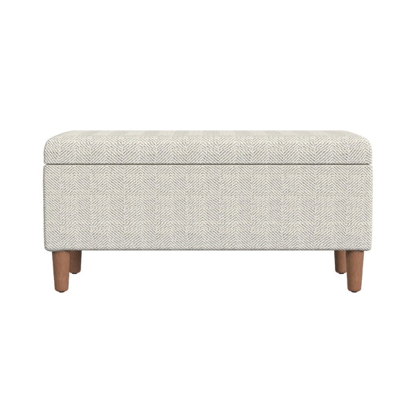 English Elm Zia Chevron Woven Storage Bench with Lift Top Hardwood Frame for Bedroom Entryway B056P416985