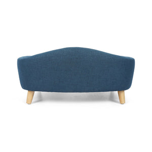 English Elm Christopher Knight Home® - DOG Bed Mid-Century Modern Small (11–25 lbs) Navy Fabric Plush Tufted Cushion with Birch Legs, 30.5x23x11 N779P179967B