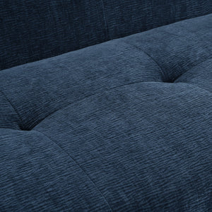 English Elm U_Style 85.8" Chenille 3-Seater Sofa with Tufted Cushions, Pocket Springs, Plush Sponge Comfort, 900lb Capacity Navy Blue N711P281401V