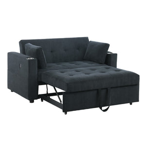 English Elm Laurelle Tufted Corduroy Sleeper Loveseat with Usb Charging and Storage Arms B2749P413230