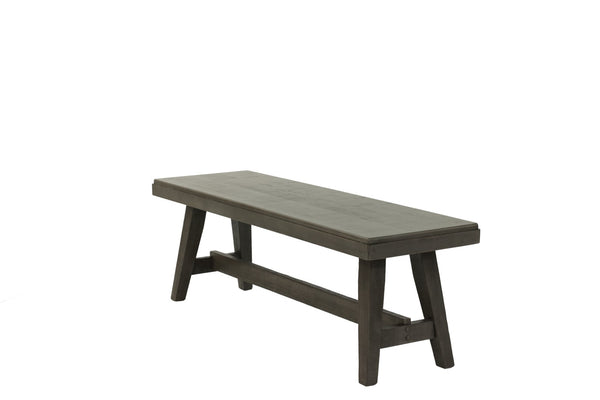English Elm Contemporary Grey Birch Veneer Dining Bench with Rubberwood Legs for Modern Interiors B011P473687