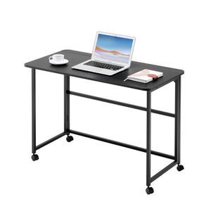 English Elm Folding Desk - Compact Black Foldable Computer Desk For Small Spaces, Easy Storage & Setup 39.37" W2516P272890