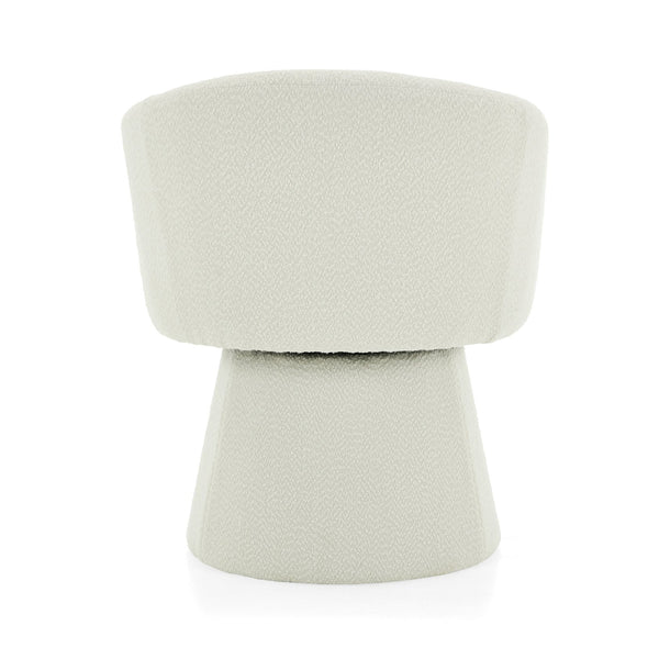 English Elm Christopher Knight Home® - Modern 360° Swivel Boucle Accent Chair Cream White — Plush Barrel Seat, Compact 300 lb Capacity, Stylish N765P292088W