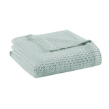 Beautyrest Cotton Waffle Weave Casual Cotton Blanket BR51N-3831 Aqua