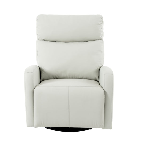 English Elm Rocking Recliner Chair 360° Swivel Glider with 95–160° Recline, Rocking & Phone Holder, Light Gray W1028P185203