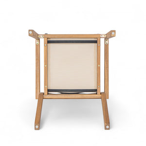 English Elm Christopher Knight Home® - BELFAST Teak Frame Outdoor Dining Chairs Set of 2 — Beige Mesh Comfort, Durable Weather-Resistant Design N762P240699A