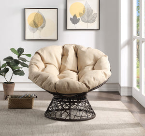 OSP Home Furnishings Papasan Chair Cream