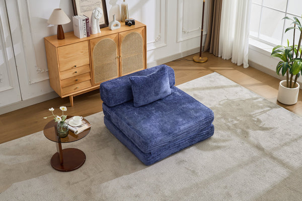 English Elm Compression Sofa Bed - Versatile Chenille Floor Sofa With Modular Design For Living Room & Dorms W3723P345646