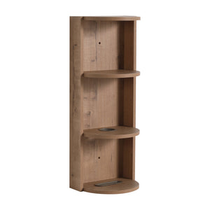 English Elm 12" Bathroom Wall-Mounted Storage Rack with Three-Tier Floating Shelves, Durable Scratch-Resistant Plywood Organizing Solution Imitative Oak W999P277163