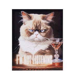 Madison Park Grumpy Cats Modern/Contemporary I'm Not Listening Canvas Wall Art MP95C-0335 I'm Not Listening/Multi