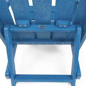 English Elm Shoreline Recycled Hdpe Folding Adirondack Chair Fully Assembled Modern Patio Seating Blue B2745P409684