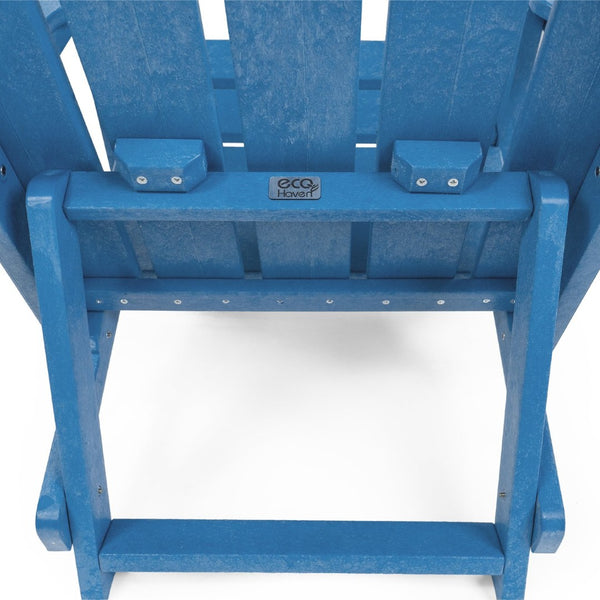 English Elm Shoreline Recycled Hdpe Folding Adirondack Chair Fully Assembled Modern Patio Seating Blue B2745P409684