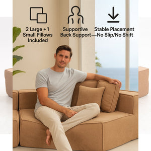 English Elm 181"extra Large Nine Seat Modular Sectional Sofa in Plush Sherpa for Spacious Lounges W3326S00040