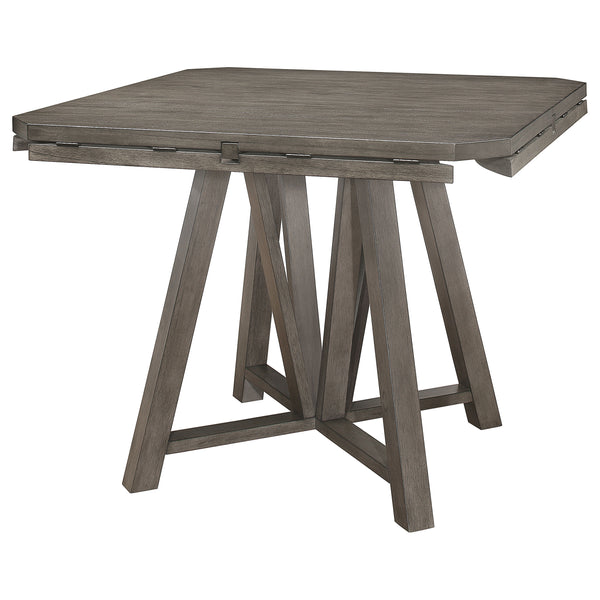 English Elm Grand Grand Prarie Barn Grey Counter Height Table with Transforming Top, Solid Hardwood, Drop Leaves for Flexible Dining and Entertaining B062S00962