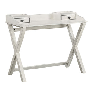 OSP Home Furnishings Barton Desk in White Wash finish  White Wash