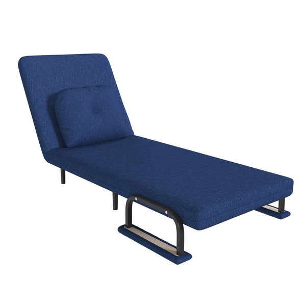English Elm Folding Convertible Chair Sleeper with Steel Frame and 5 Position Adjustable Backrest W2700P394063