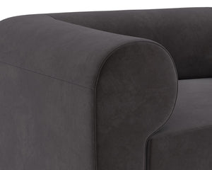 Sunpan IONIC Armchair - Luxurious MEG Ash Fabric, Sculptural Design, Cozy Comfort for Modern Living Spaces 110864