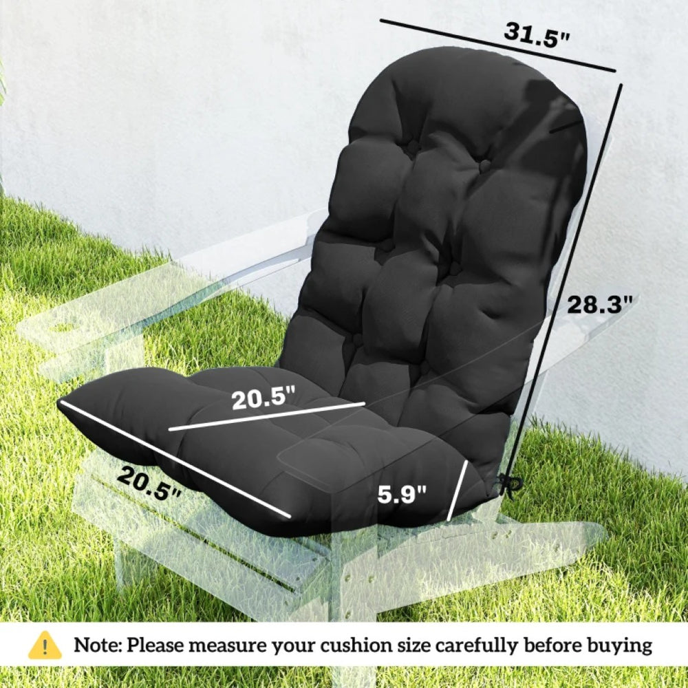 English Elm Garden Tufted High Back Patio Chair Cushions Set with Uv Resistant Polyester Cover T3971P475552