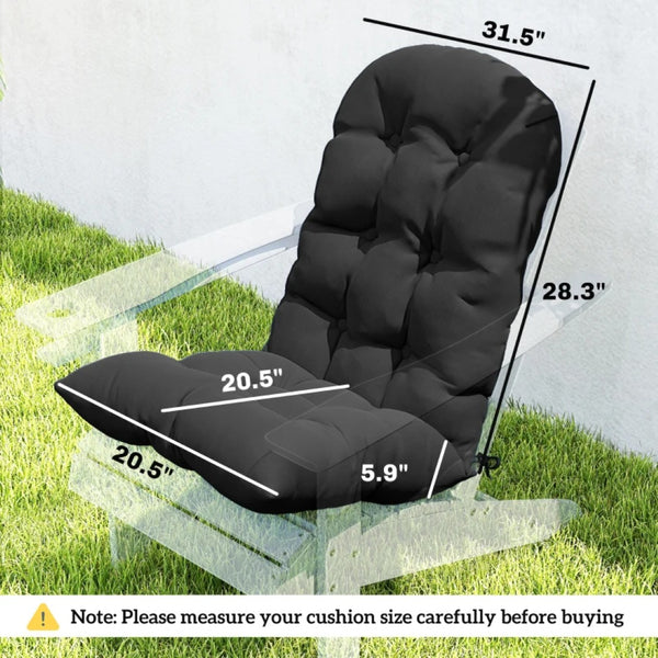English Elm Garden Tufted High Back Patio Chair Cushions Set with Uv Resistant Polyester Cover T3971P475552