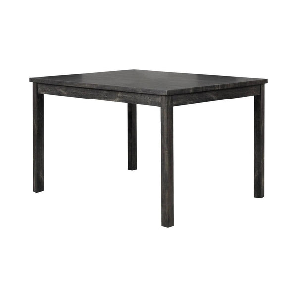 English Elm 5 Piece Transitional Dining Set with 48" Engineered Wood Table and Linen-Blend Upholstered Chairs for Everyday Elegance Charcoal 38 L x 18 W x 13 H B011S01847