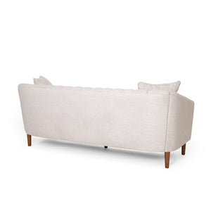 English Elm Christopher Knight Home® - 66957.00Abge_66957.00Bbge Elegant 3-Seater Sofa With Plush Beige Fabric, Accent Pillows & Modern Design N771P202526M_N771P202529M