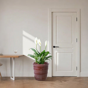 English Elm 3 Pieces Ceramic Flowerpot Set - Handcrafted Modern Planters In Bean Paste Red For Home & Garden W3273P321532