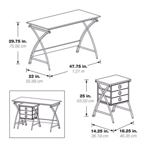 OSP Home Furnishings Olympic 48" Desk White