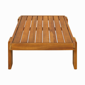 English Elm Patio Acacia Wood Loveseat and Coffee Table Set for Outdoor Lounge Spaces N776P387848B