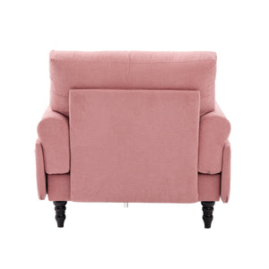 English Elm Modern Chenille Fabric Recliner Chaise Lounge Sofa with High-Resilience Foam, 550LB Capacity, Cozy Plush Backrest and Armrests for Living Room Relaxation Pink W395P371343