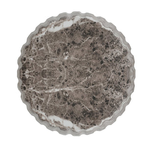 English Elm Christopher Knight Home® - Outdoor Carved Side Table - Modern Lightweight Concrete Pedestal For Indoor & Outdoor Elegance N773P283510B