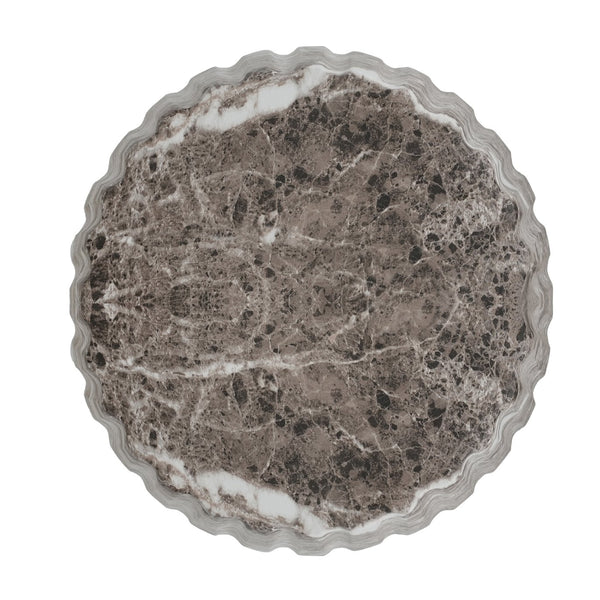 English Elm Christopher Knight Home® - Outdoor Carved Side Table - Modern Lightweight Concrete Pedestal For Indoor & Outdoor Elegance N773P283510B