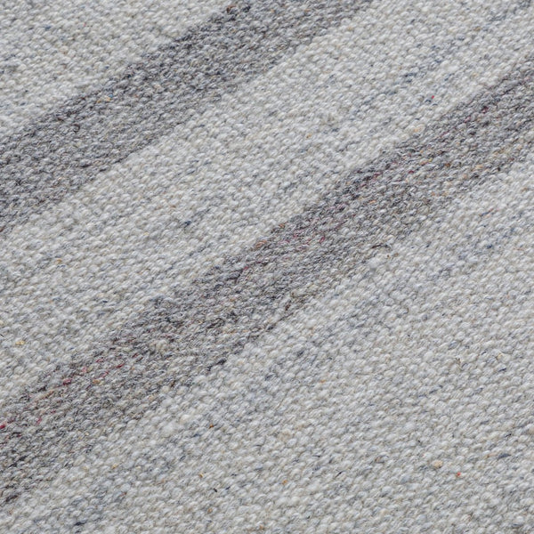 English Elm Hodges 8 x 10 Area Rug Ivory & Grey Geometric Stripe Handwoven Wool-Cotton Blend Durable Indoor B136P188398