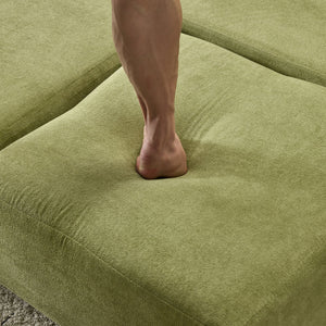 English Elm Ebern Convertible Sectional Sofa - Soft Chenille Floor Bed With Foam Comfort For Small Spaces W1829P280223