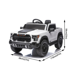 English Elm 12v Kids Ride-on Toy Car with Parental Remote Shock Absorbing Safe Slow Start White W1760P426780