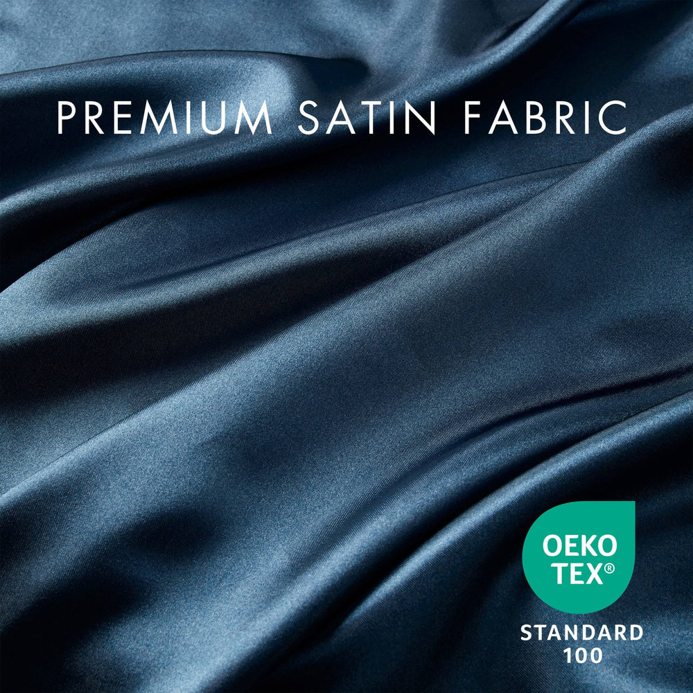 JLA Home Madison Park Essentials - Luxury Satin Sheet Set – OEKO-TEX Certified, Wrinkle-Resistant, Silky Smooth for Hair & Skin Care PMID MPE20-1141