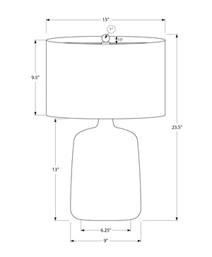 English Elm Lighting, chic globe ceramic table lamp with linen empire shade, 3-way rotary switch for adjustable ambiance Black 16 L x 16 W x 17 H B2710P220098