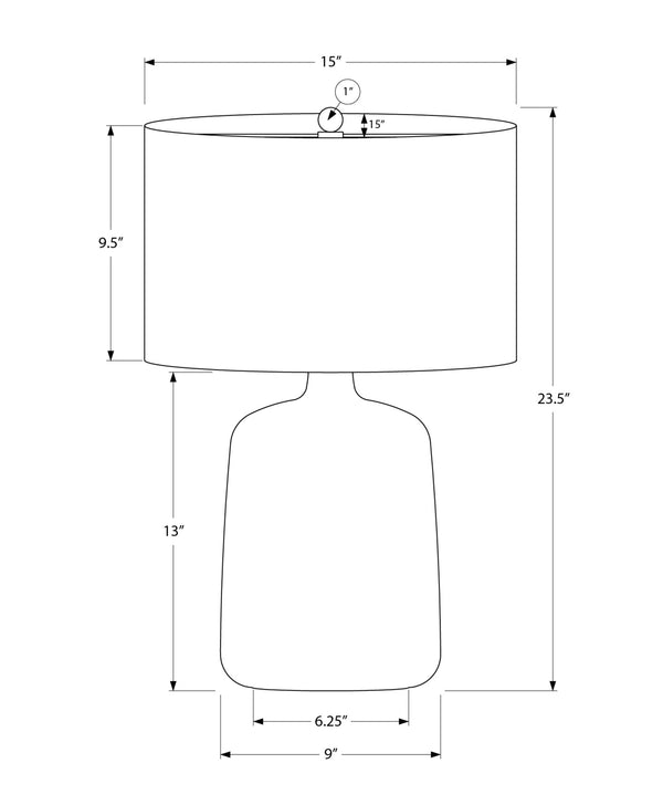 English Elm Lighting, chic globe ceramic table lamp with linen empire shade, 3-way rotary switch for adjustable ambiance Black 16 L x 16 W x 17 H B2710P220098