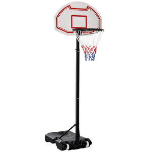 English Elm Basketball Hoop Portable Pool Stand with Adjustable Pole Weighted Rolling Base Outdoor T3971P384121