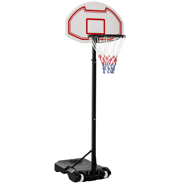 English Elm Basketball Hoop Portable Pool Stand with Adjustable Pole Weighted Rolling Base Outdoor T3971P384121
